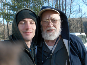Hugh Courtney with his grandson Jeremiah Proctor