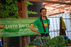 Aric at Evergreen Brickworks farmers market