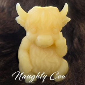 Naughty Beeswax Cow Candle