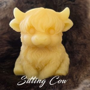 Sitting Beeswax Cow Candle