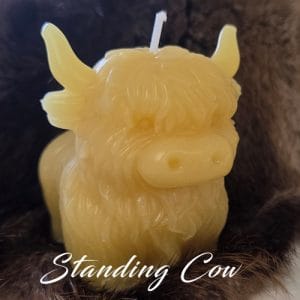 Standing Beeswax Cow Candle